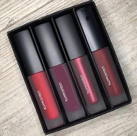 Nude Red Edition Different Shades Liquid Lipstick Set of 4 (16ml)