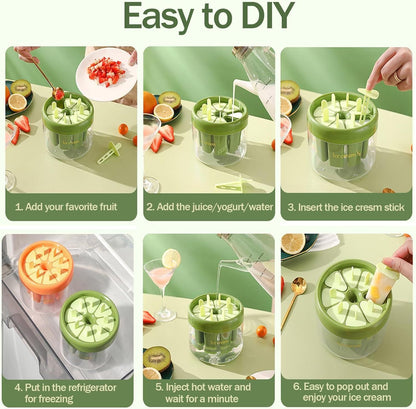 Reusable DIY 8 Pieces Ice Pop Moud